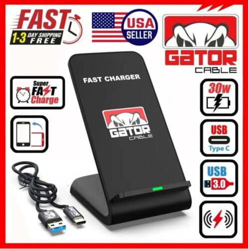 30W Wireless Phone Charger Stand Pad Fast Charge for Samsung iPhone LG Universal - Image 13