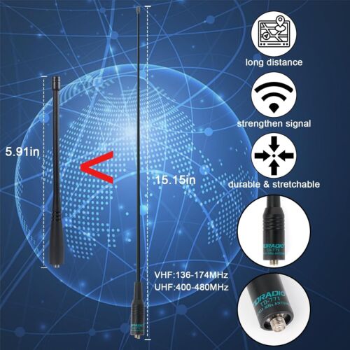 2 PACK Long Range Walkie Talkie 100 Mile Two Way Radio Charge Headset Waterproof - Image 8