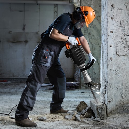 Demolition Jack Hammer Concrete Breaker 2200W Hammer 6 Chisel Bits Black - Image 7