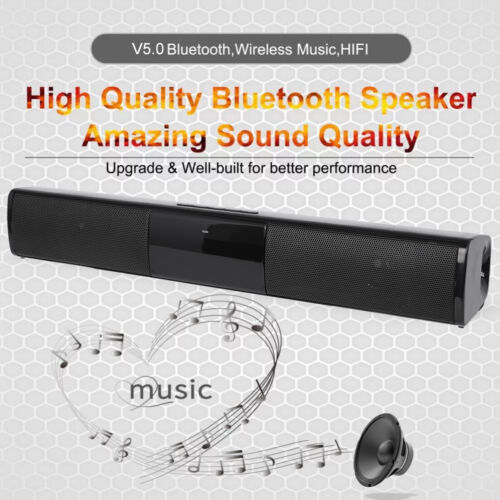 Home Theater Sound Bar for TV/PC/Phone Bluetooth Wireless & Wired Stereo Speaker