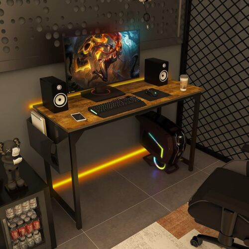 31-63" Modern Office Computer Desk Writing Work Study Table with Storage Bag - Image 29