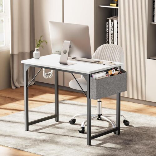 31-63" Modern Office Computer Desk Writing Work Study Table with Storage Bag - Image 35