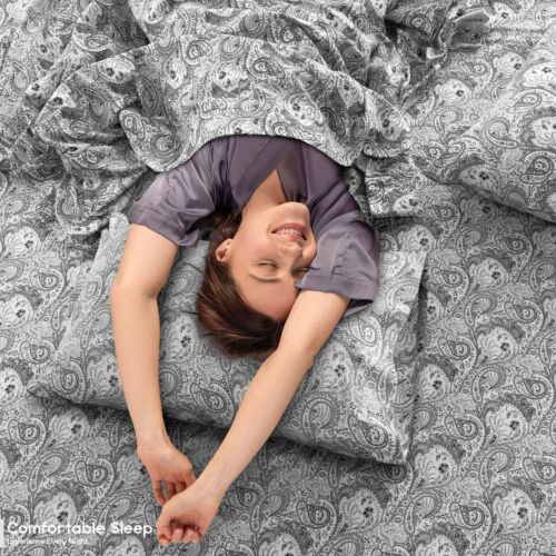 Deep Pocket 6 Piece Bed Sheet Set 1800 Series Microfiber Comfort Paisley Sheets - Image 59