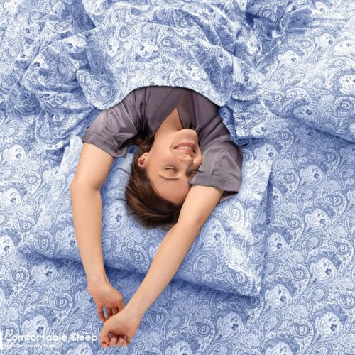 Deep Pocket 6 Piece Bed Sheet Set 1800 Series Microfiber Comfort Paisley Sheets - Image 65