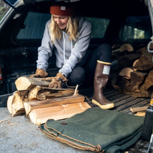 Arcturus Wool Blanket - 4.5 lbs, Warm, Washable, 64" x 88" (Olive Green) - Image 6