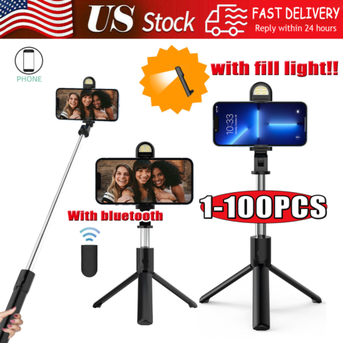 US Selfie Stick Tripod Remote Desktop Stand Phone Holder For iPhone Samsung LOT - Image 2