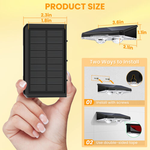 LED Solar Power Fence Lights Deck Door Wall Stair Step Outdoor Garden Decor Lamp - Image 15