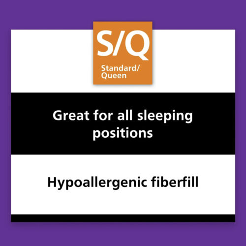 New Mainstays Comfort Complete Bed Pillow, Standard/Queen (2 pack) - Image 2