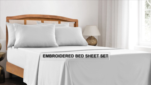 6 Piece Bed Sheet Set 1800 Series Microfiber Comfort Deep Pocket Hotel Bed Sheet - Image 2