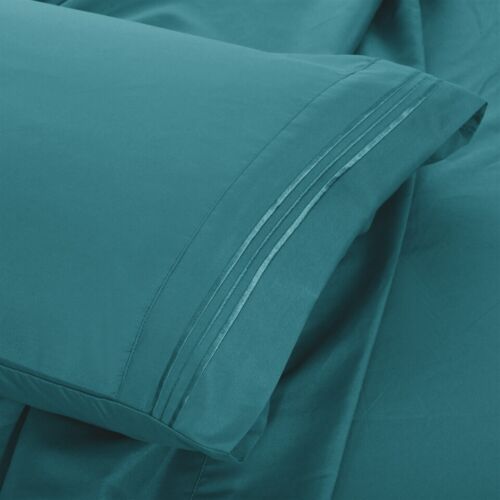 6 Piece Bed Sheet Set 1800 Series Microfiber Comfort Deep Pocket Hotel Bed Sheet - Image 60