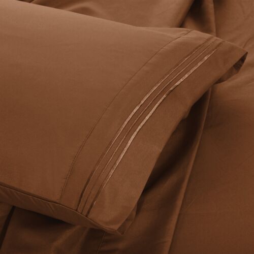 6 Piece Bed Sheet Set 1800 Series Microfiber Comfort Deep Pocket Hotel Bed Sheet - Image 71
