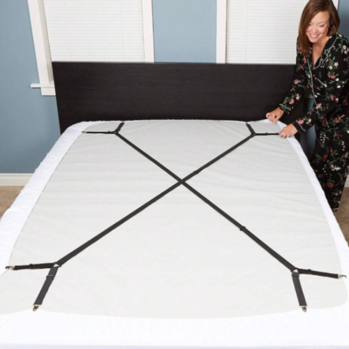 2pcs Elastic Bed Sheet Straps Adjustable Long Bed Sheet Fasteners Clips Holder - Image 3