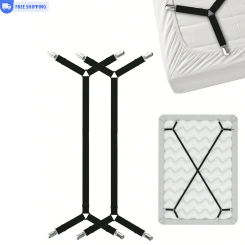 2pcs Elastic Bed Sheet Straps Adjustable Long Bed Sheet Fasteners Clips Holder - Image 8