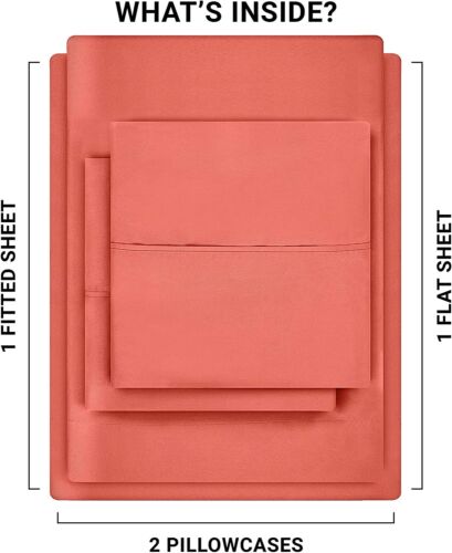 Soft Brushed Microfiber 4 Piece Bed Sheet Set with Pillow Cases Utopia Bedding - Image 16