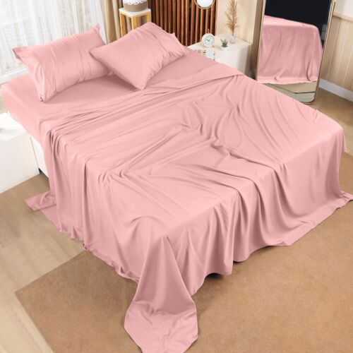 Soft Brushed Microfiber 4 Piece Bed Sheet Set with Pillow Cases Utopia Bedding - Image 109