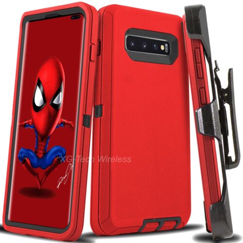 For Galaxy S10 + Plus S10 Case Cover Shockproof Series Fits Defender Belt Clip - Image 10