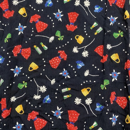 Vintage Stonebridge Spring Midi Dress Clothes Purse Sleeveless Black Floral PM - Image 3