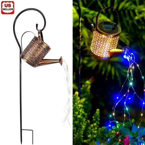 Solar Watering Can Light Garden Outdoor Waterproof Kettle Yard Art Lamp Decor US - Image 3