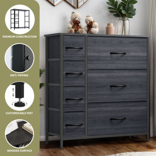 Chest of Storage 7 Drawers Dresser Tower Organizer Bedside Cabinet Furniture - Image 3
