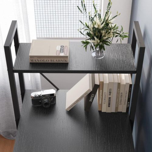 Computer Desk with Storage Shelves, 4-Tier Bookshelf, Spacious Work Surface - Image 5