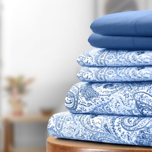 6 Piece Bed Sheets Set Luxury Microfiber Ultra Soft Deep Pocket Bedding Sets - Image 50