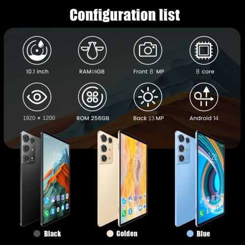 2025 Tablet Android 14 16GB +256GB Tablet PC Dual SIM 4G LTE 5G WiFi GMS Netflix