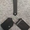 Lululemon New Dual Pouch Wristlet Key Bag Wallet Buckle Bag Black/Gold Pink/Gold Lululemon New Dual Pouch Wristlet Key Bag Wallet Buckle Bag Black/Gold Pink/Gold