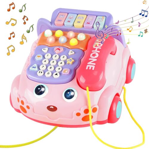 Baby Phone Toy Cartoon Toddler Phone Game Play with Call Piano Music and Light - Image 2