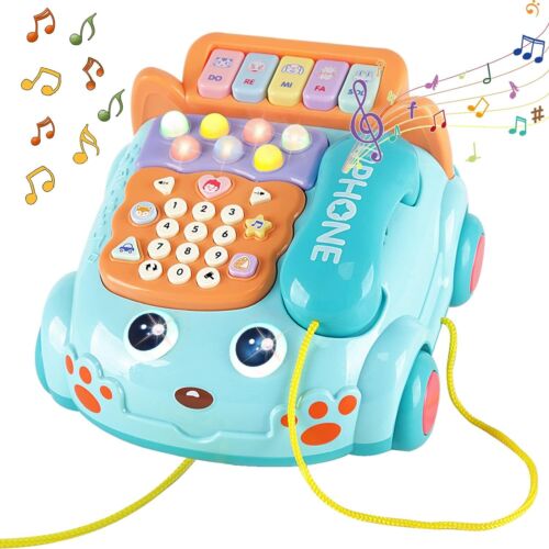 Baby Phone Toy Cartoon Toddler Phone Game Play with Call Piano Music and Light - Image 7