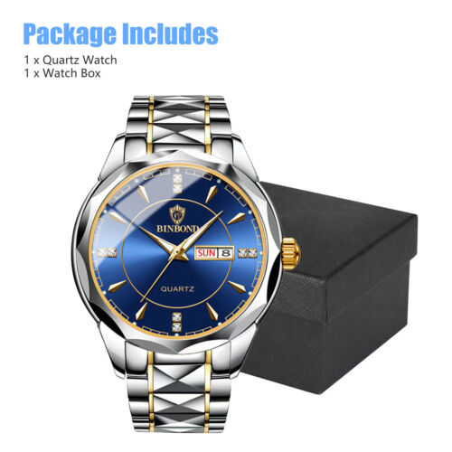 Waterproof Men Watch Stainless Steel Quartz Luminous Classic Business Wristwatch - Image 5