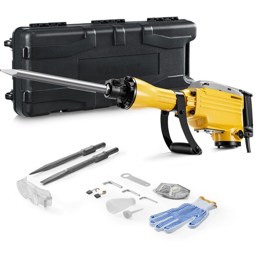 Demolition Jack Hammer Concrete Breaker 1400W Electric Hammer 2 Chisel Bit