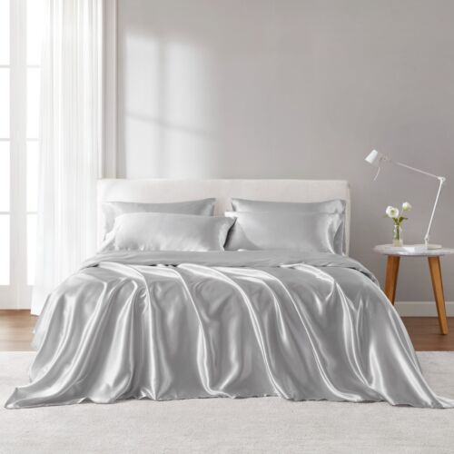 Madison Park 6PC Satin Bed SheetSet Luxurious Silky Fits 14-16" Mattress Bedding - Image 30