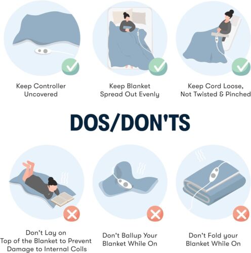 Luxury Reversible Electric Blanket - Soft Fleece & Sherpa, Multi Heat Settings - Image 2