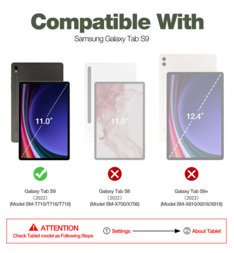 Dexnor for Samsung Galaxy Tab S9/S9 Plus/S9 FE Plus/S9+/S9 FE+ Tablet Case Cover - Image 22