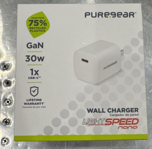 PureGear LightSpeed 30W USB-C Wall Charger - White