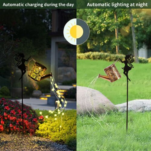 Solar Watering Can with Lights Large Hanging Waterproof Outdoor Garden Decor - Image 2
