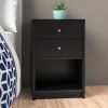 Bedroom Storage Dresser 2 Drawers Nightstand Cabinet Wood Furniture Black Bedroom Storage Dresser 2 Drawers Nightstand Cabinet Wood Furniture Black
