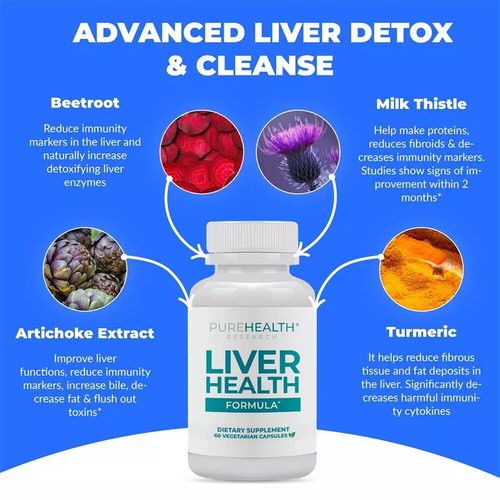 Pure Health Research Liver Health Vitamins - 60 Capsules - Image 3