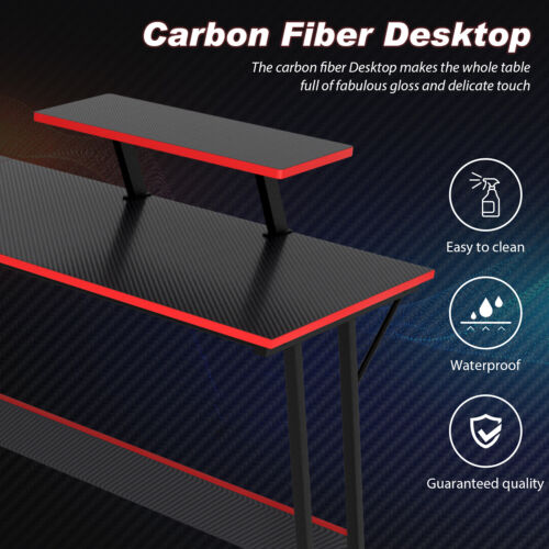 L Shaped Desk Corner Gaming Desk Computer Desk with Large Desktop Work Place - Image 11