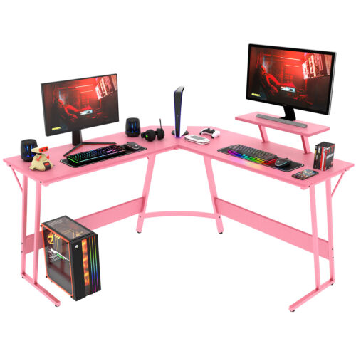 L Shaped Desk Corner Gaming Desk Computer Desk with Large Desktop Work Place - Image 24