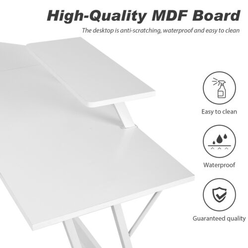 L Shaped Desk Corner Gaming Desk Computer Desk with Large Desktop Work Place - Image 31