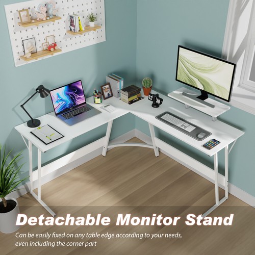 L Shaped Desk Corner Gaming Desk Computer Desk with Large Desktop Work Place - Image 38