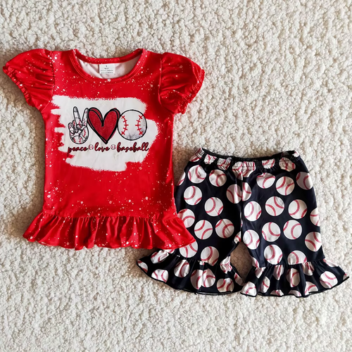 RTS Baby Girl Clothes Boutique Baseball Softball Toddler Girls Clothes Short Sle - Image 11