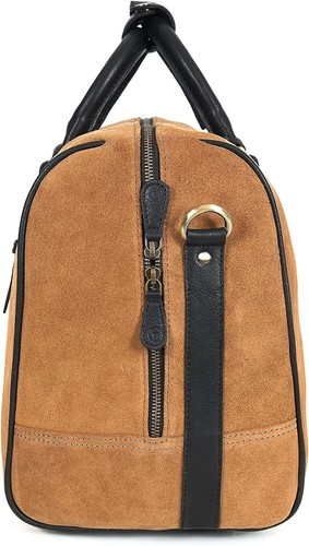 Leather Travel Duffel Bag | Gym Sports Bag Airplane Luggage Carry-On Bag - Image 8