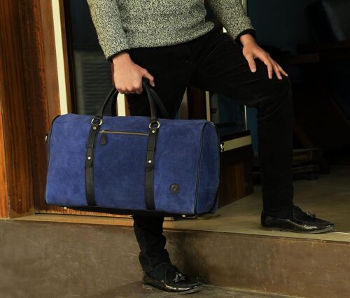 Leather Travel Duffel Bag | Gym Sports Bag Airplane Luggage Carry-On Bag - Image 18