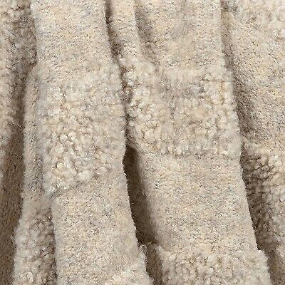 Threshold 60x50" Bubble-Knit Stripes Wool Throw Blanket, Multicolor Neutrals - Image 3