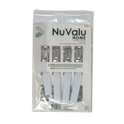 4 Piece Bed Sheet Grippers Set Sheet Holders Metal Clasp Iron Board Straps Clip - Image 3