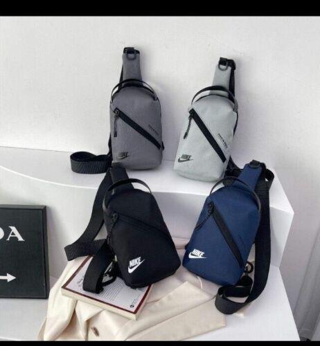 Nike Unisex Sportswear Heritage Crossbody Bag Casual Shoulder Black - Image 3