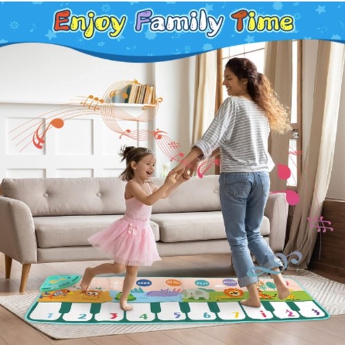 Baby Piano Mat - Jefshon 35 Music Sounds Dance Floor Mat, Music Keyboard Touc... - Image 4