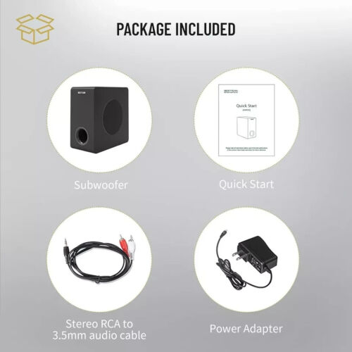 BESTISAN 6.5’’ Powered Home Audio Subwoofer with Deep Bass in Black SW65D - Image 9